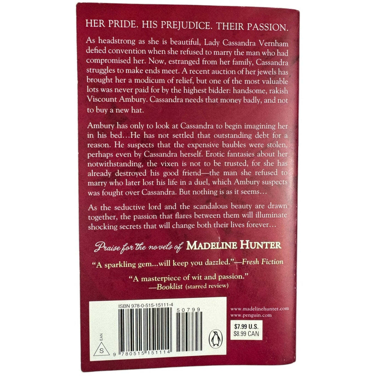 The Conquest of Lady Cassandra by Madeline Hunter (Paperback) - Image 2