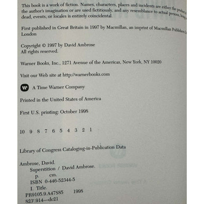Superstition by David Ambrose (Hardcover) - Image 7
