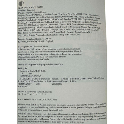 Creation in Death by J.D. Robb (Hardcover) - Image 7