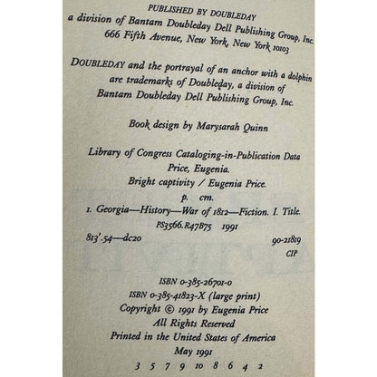 Bright Captivity by Eugenia Price (Hardcover) - Image 3