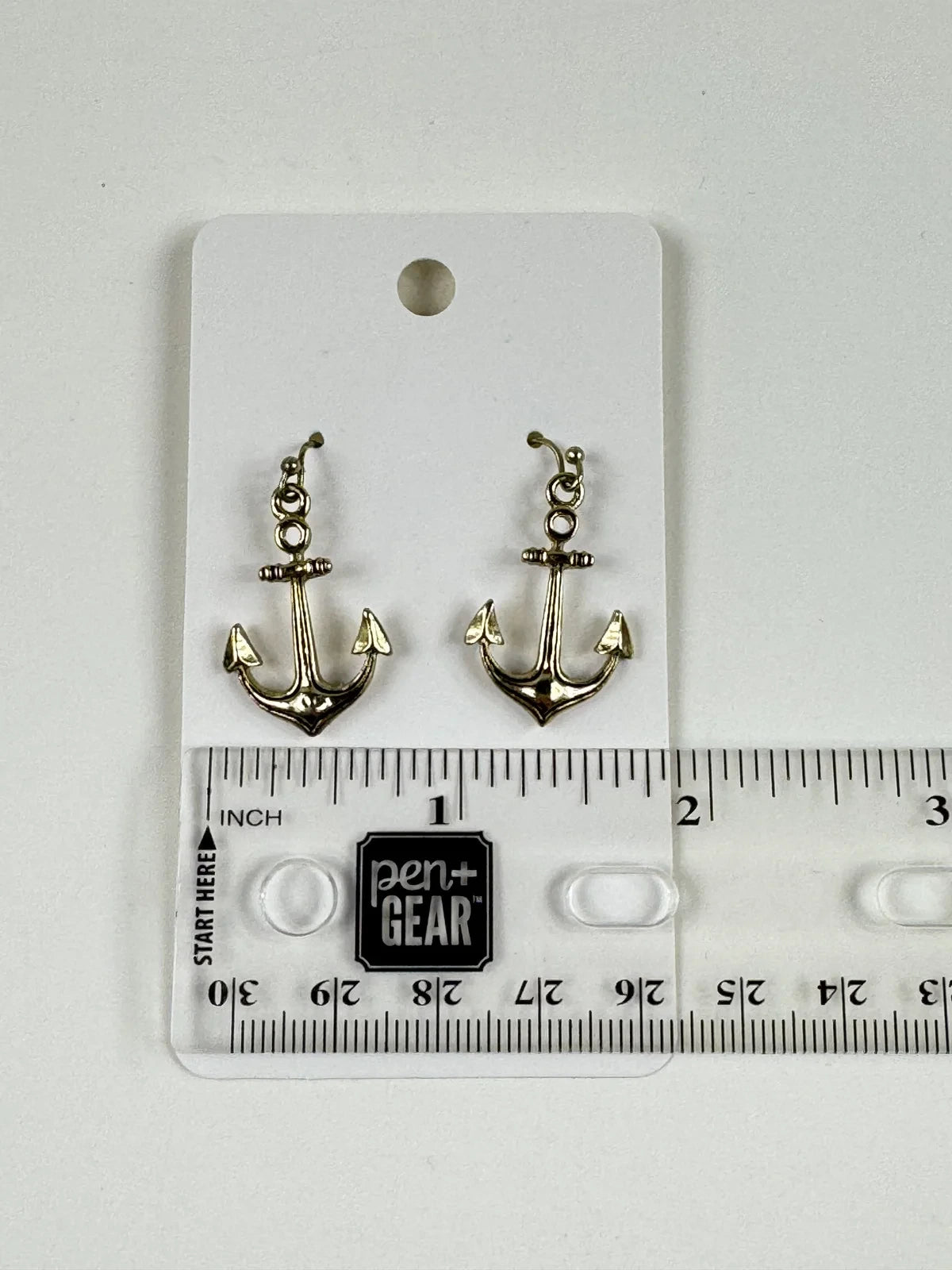 Fashion Jewelry Gold Toned Anchor Women's Earrings - Gold - Image 2