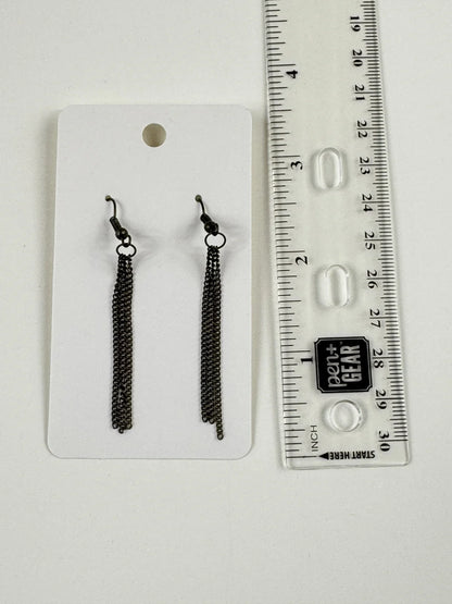 Fashion Jewelry Bronze Toned Dangle Tassel Women's Earrings - Image 2