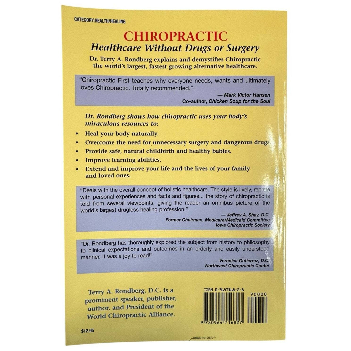 Chiropractic First by Terry A. Rondberg, D.C. (Paperback) - Image 2