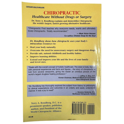 Chiropractic First by Terry A. Rondberg, D.C. (Paperback) - Image 2