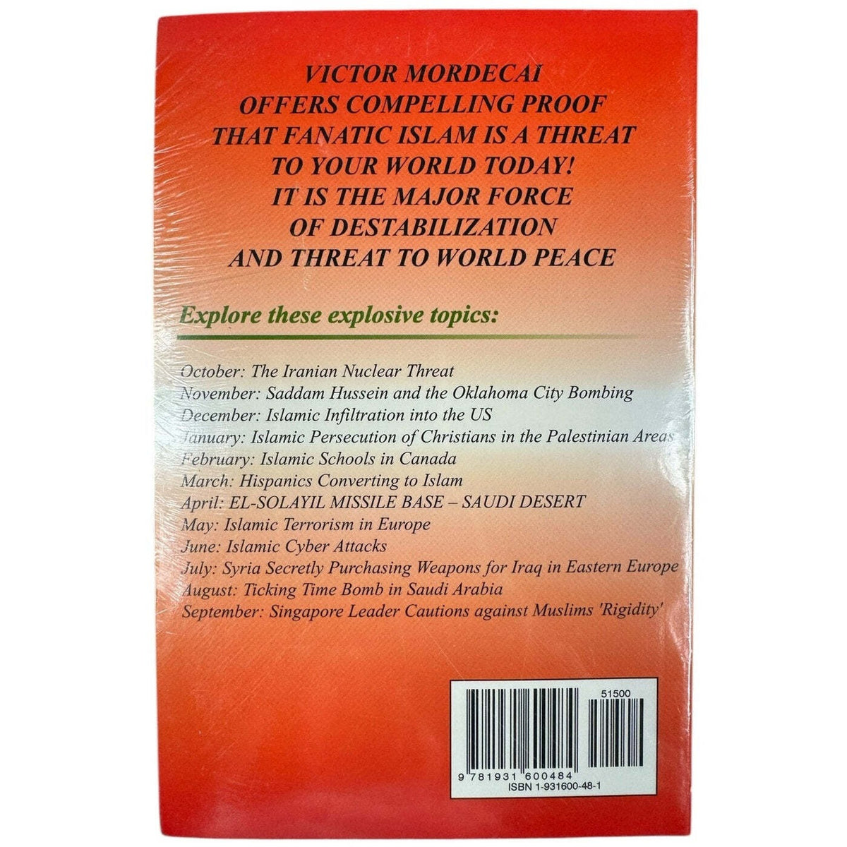 Islamic Threat Updates: Almanac No. 1, 5762 by Victor Mordecai (Paperback) - Image 3