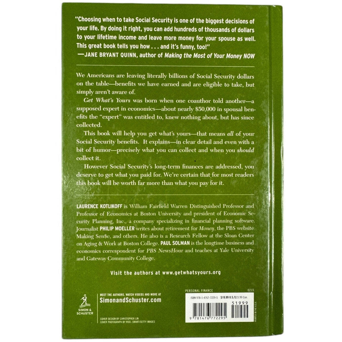 Get What's Yours by Laurence J. Kotlifkoff (Hardcover) - Image 2