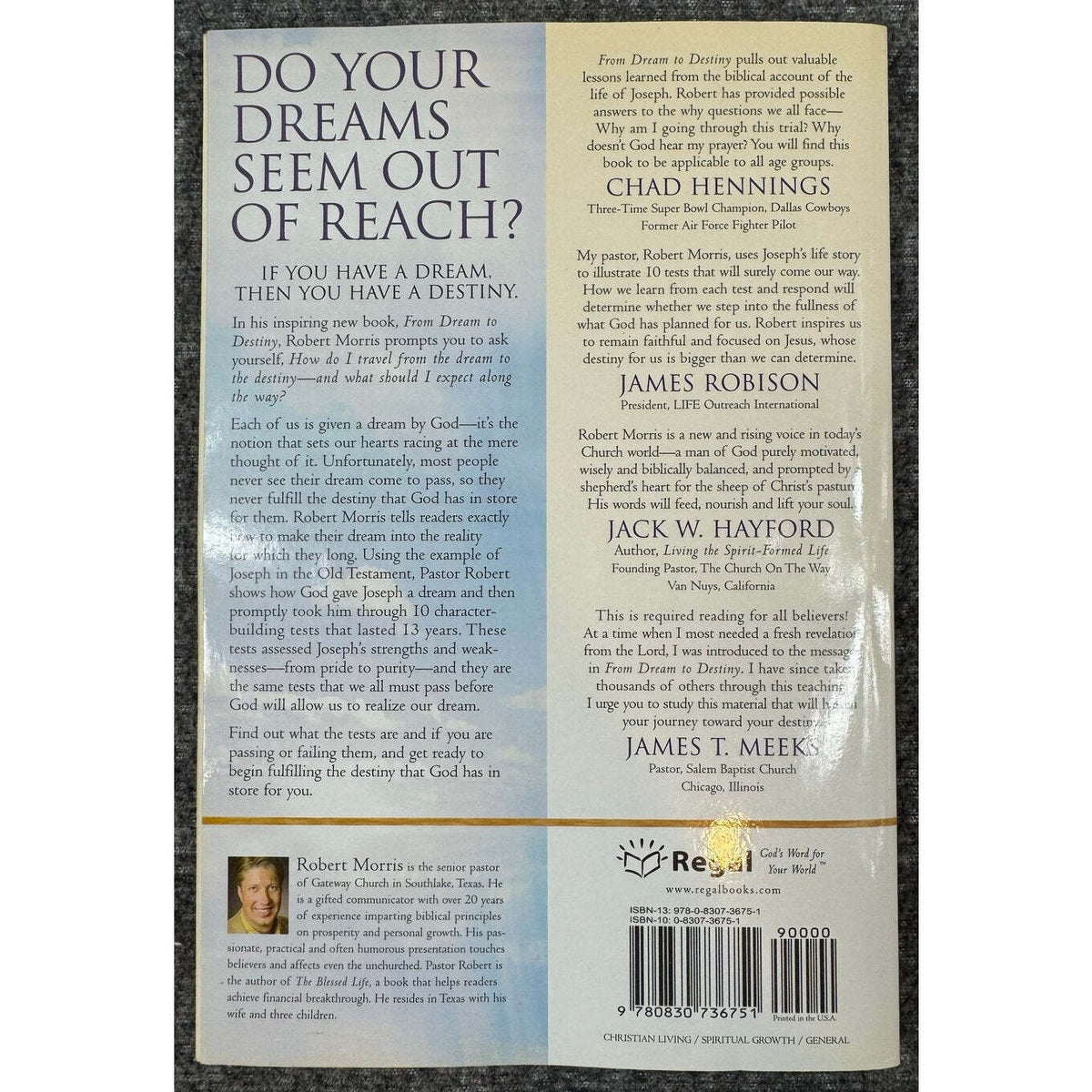 From Dream to Destiny by Robert Morris (Paperback) - Image 2