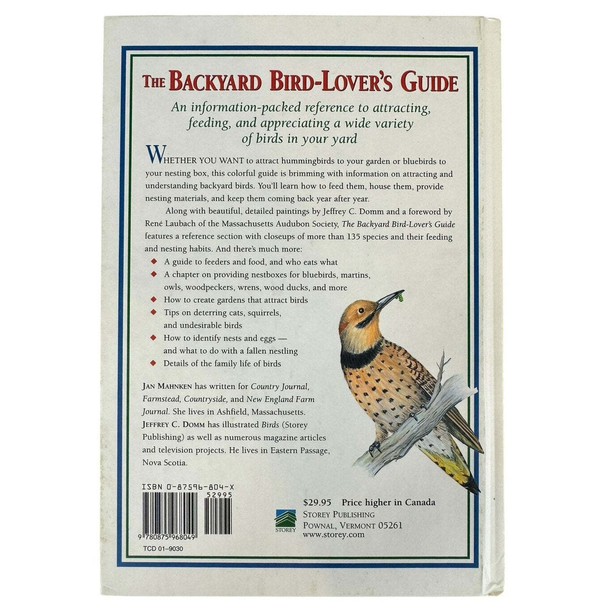 The Backyard Bird-Lover's Guide by Jan Mahnken (Hardcover) - Image 2