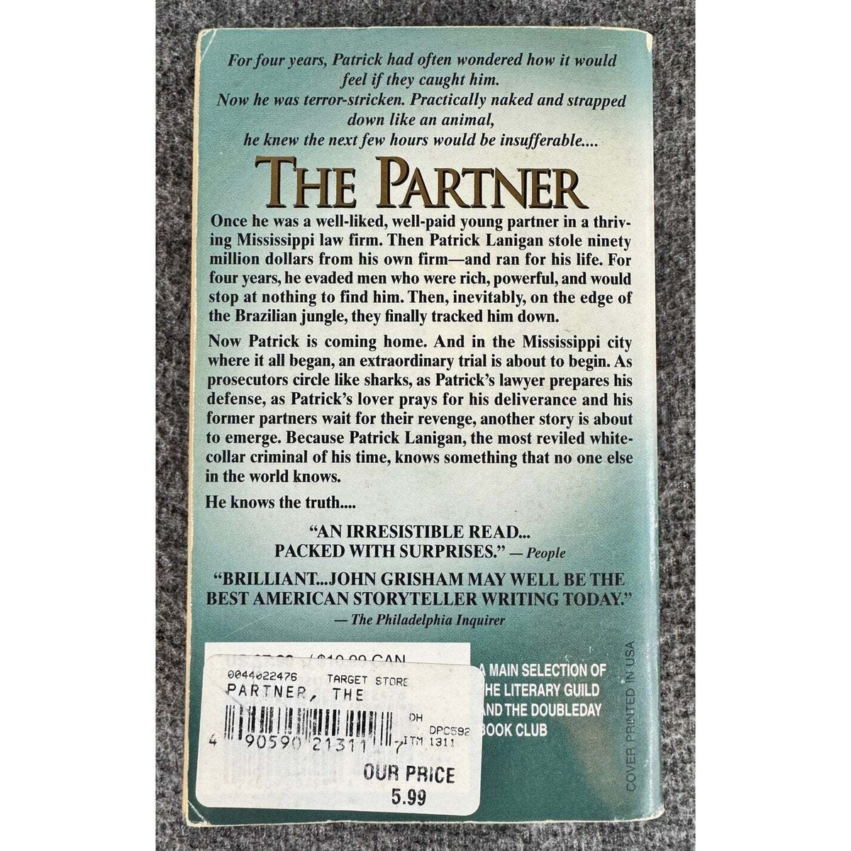 The Partner by John Grisham (Paperback) - Image 2
