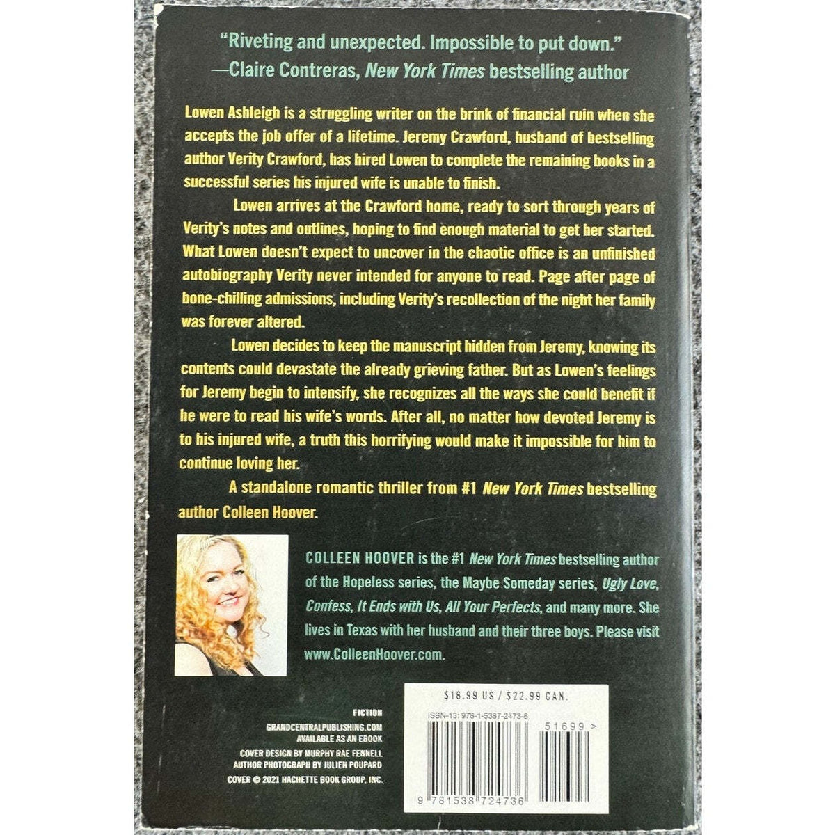 Verity by Colleen Hoover (Paperback) - Image 2