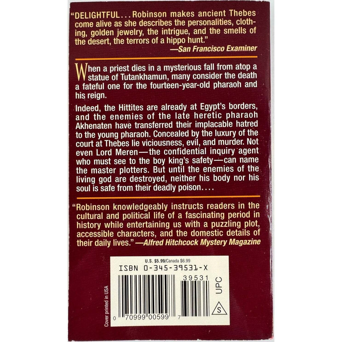 Murder at the God's Gate by Lynda S. Robinson (Paperback) - Image 2