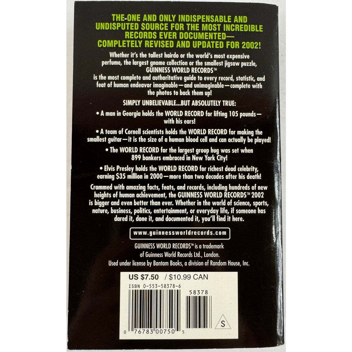 Guinness World Records 2002 by Antonia Cunningham (Paperback) - Image 2