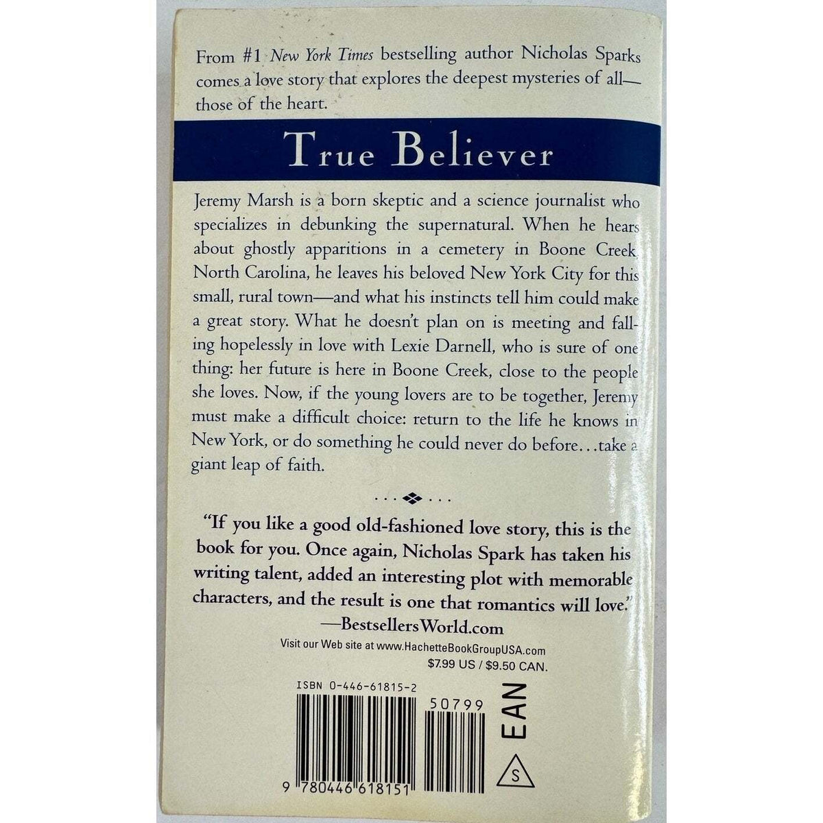 True Believer by Nicholas Sparks (Paperback) - Image 2