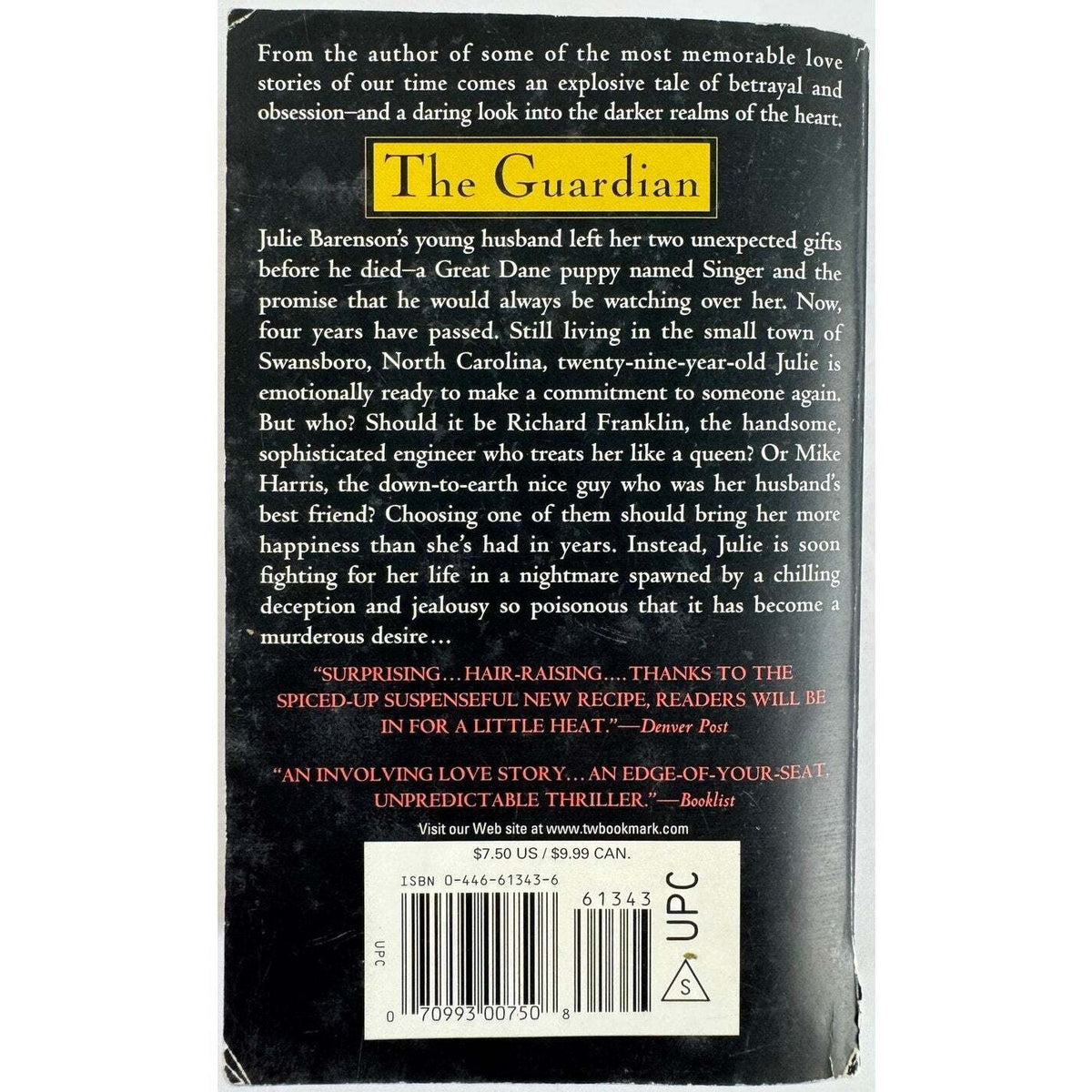 The Guardian by Nicholas Sparks (Paperback) - Image 2