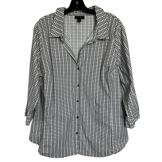 Worthington 3/4 Sleeve Button Up Shirt Women's Size 2X