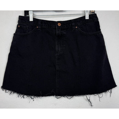 Divided Black Denim Miniskirt Women's 10