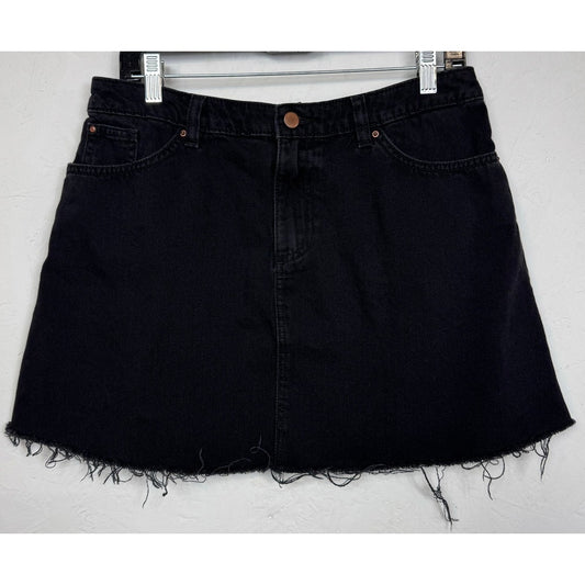 Divided Black Denim Miniskirt Women's 10