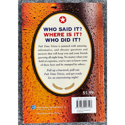 Pub Time Trivia by Publications International (Paperback)