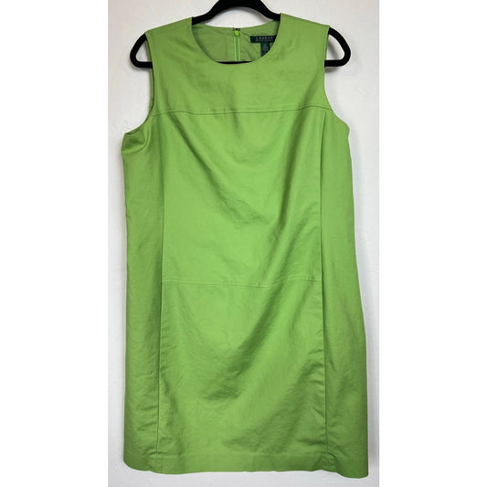 Ralph Lauren Green Sleeveless Knee- Length Dress Women's 16