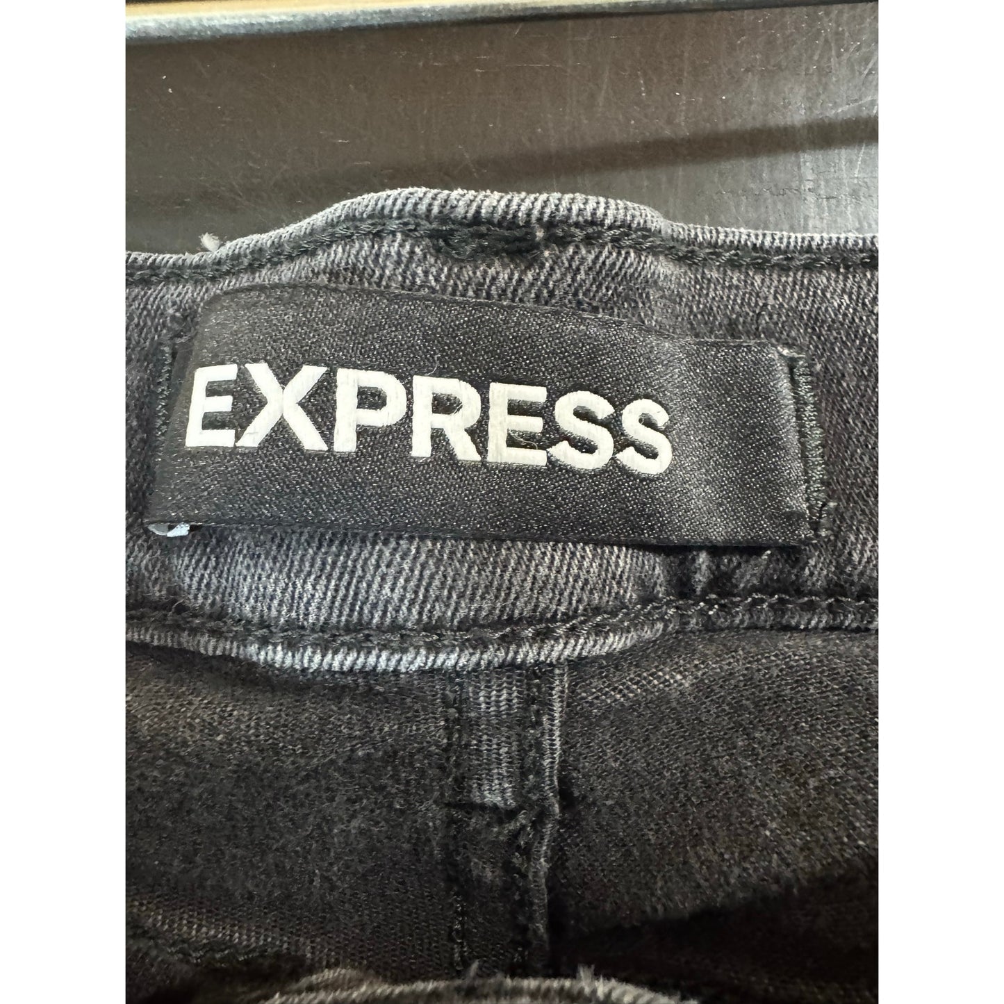 Express Black Skinny Mid-Rise Cropped Jeans Women's 8