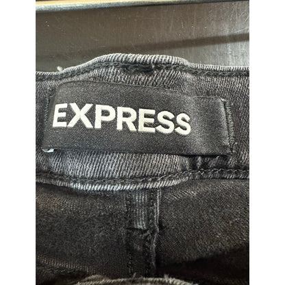 Express Black Skinny Mid-Rise Cropped Jeans Women's 8