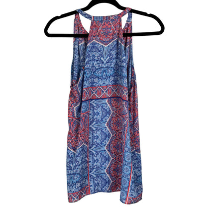 St. Tropez West Blue and Pink Sleeveless Blouse Women's Size Large