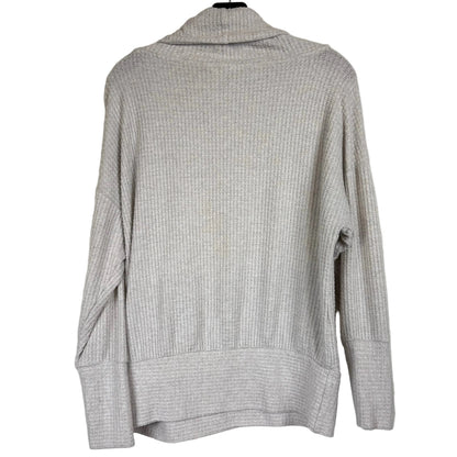 Time And Tru Beige Long Sleeve Cowl Shirt Women's Size Medium