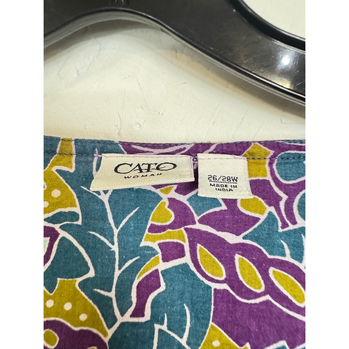 Cato Blue Short Sleeve Blouse Women's 26/28W
