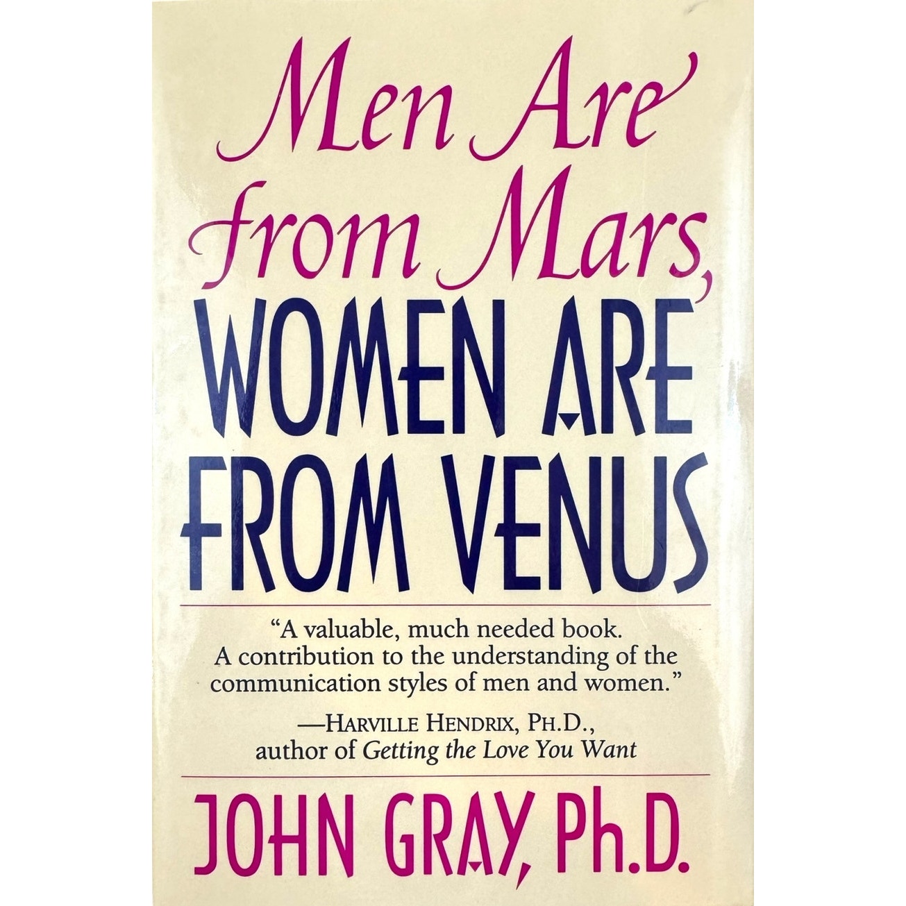 Men Are from Mars, Women Are from Venus by John Gray, Ph.D. (Hardcover)