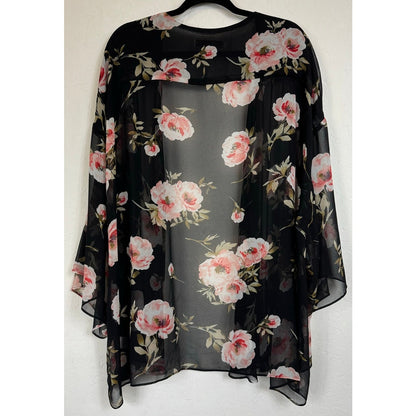 Marybelle Black 3/4 Sleeve Kimono Women's 5X