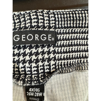 George Black White Chino Cropped Pants Women's 26/28W