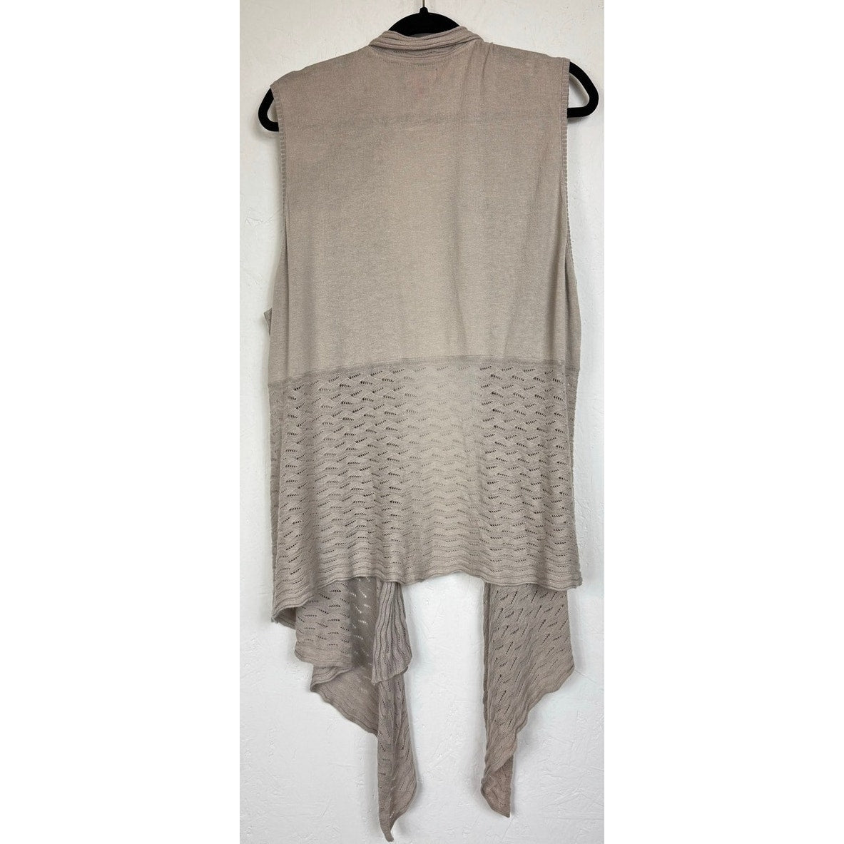 Elle Beige Sleeveless Cardigan Women's 3X