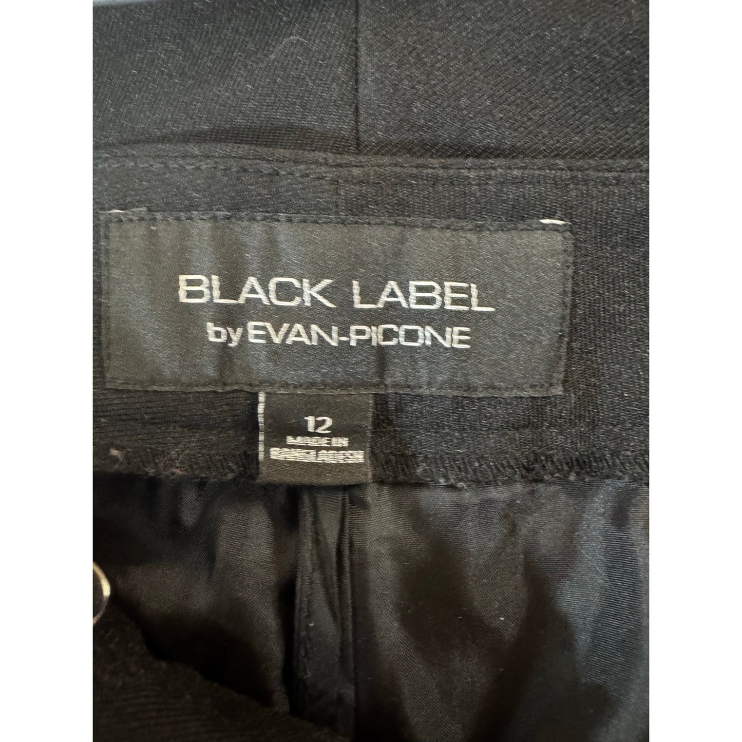 Black Label by Evan Picone Black Dress Pants Women's 12