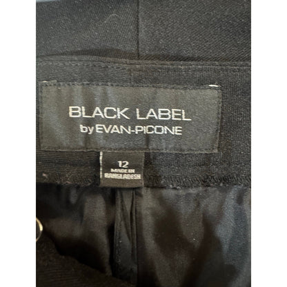 Black Label by Evan Picone Black Dress Pants Women's 12