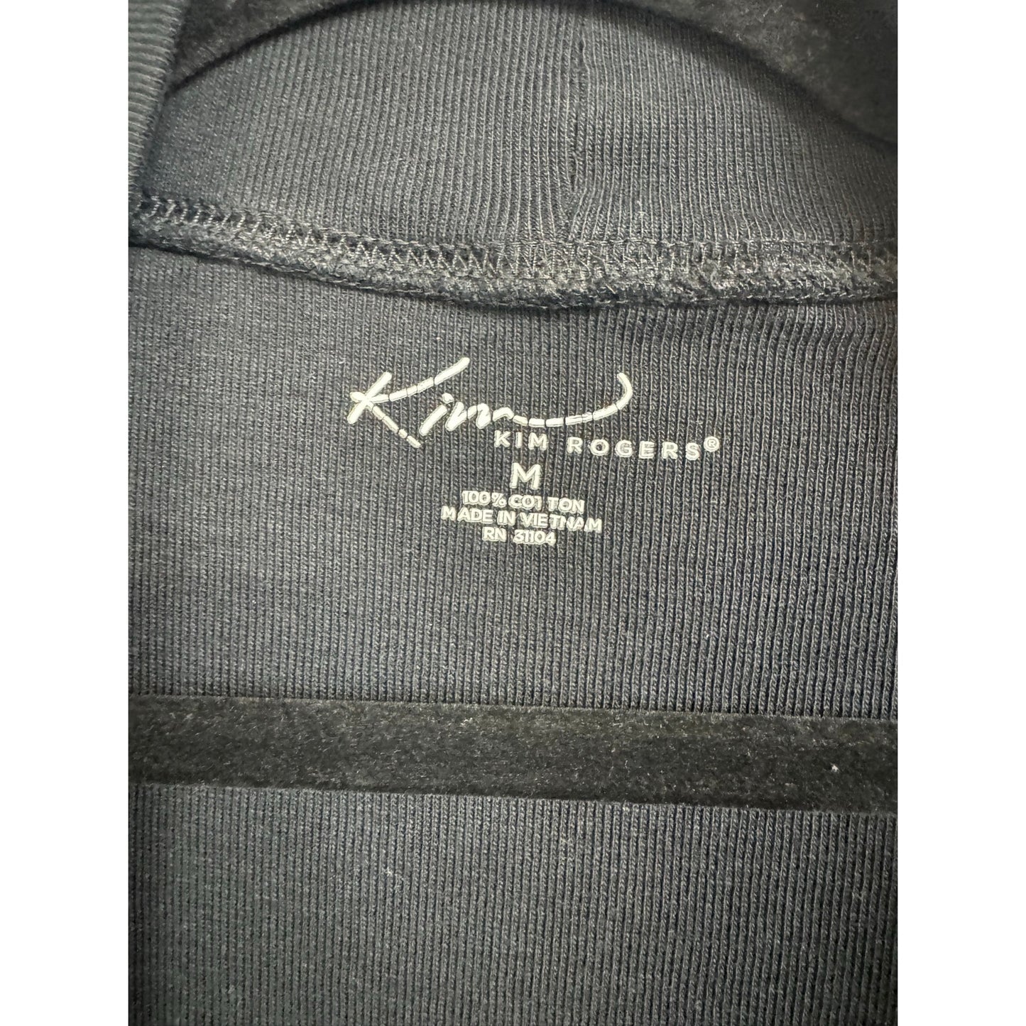 Kim Rogers Black 3/4 Sleeve Cardigan Women's Size Medium