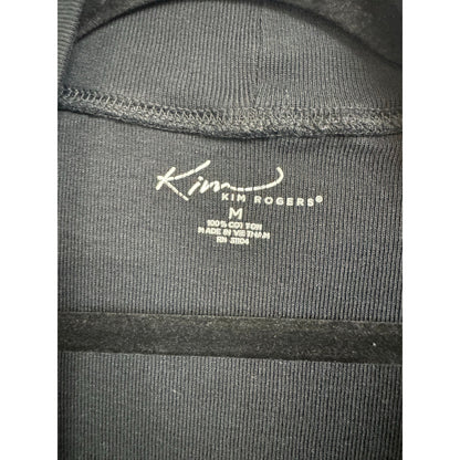 Kim Rogers Black 3/4 Sleeve Cardigan Women's Size Medium