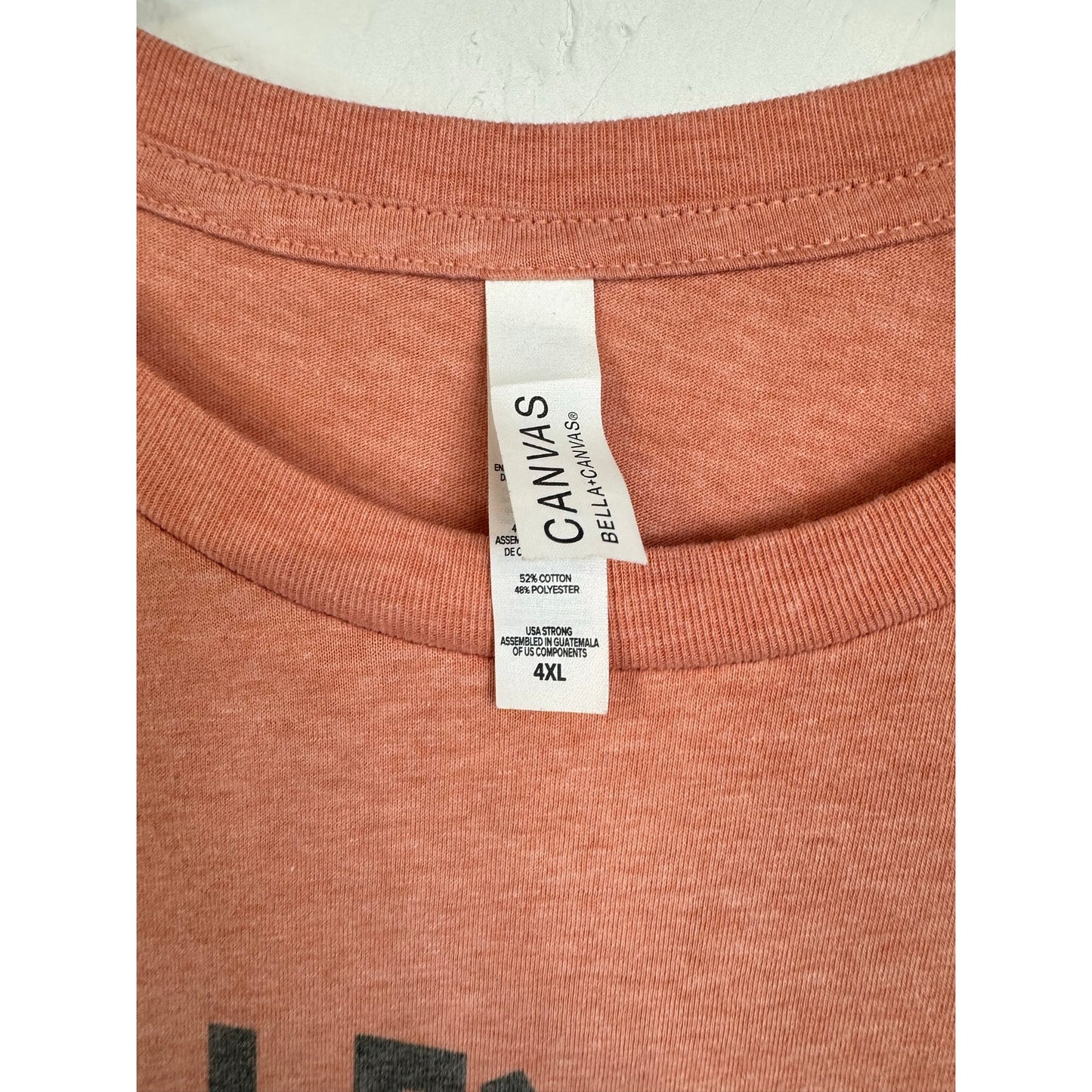 Canvas Orange Short Sleeve T-shirt Women's 4XL