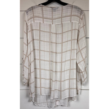 APT. 9 White 3/4 Sleeve Blouse Women's Size XL