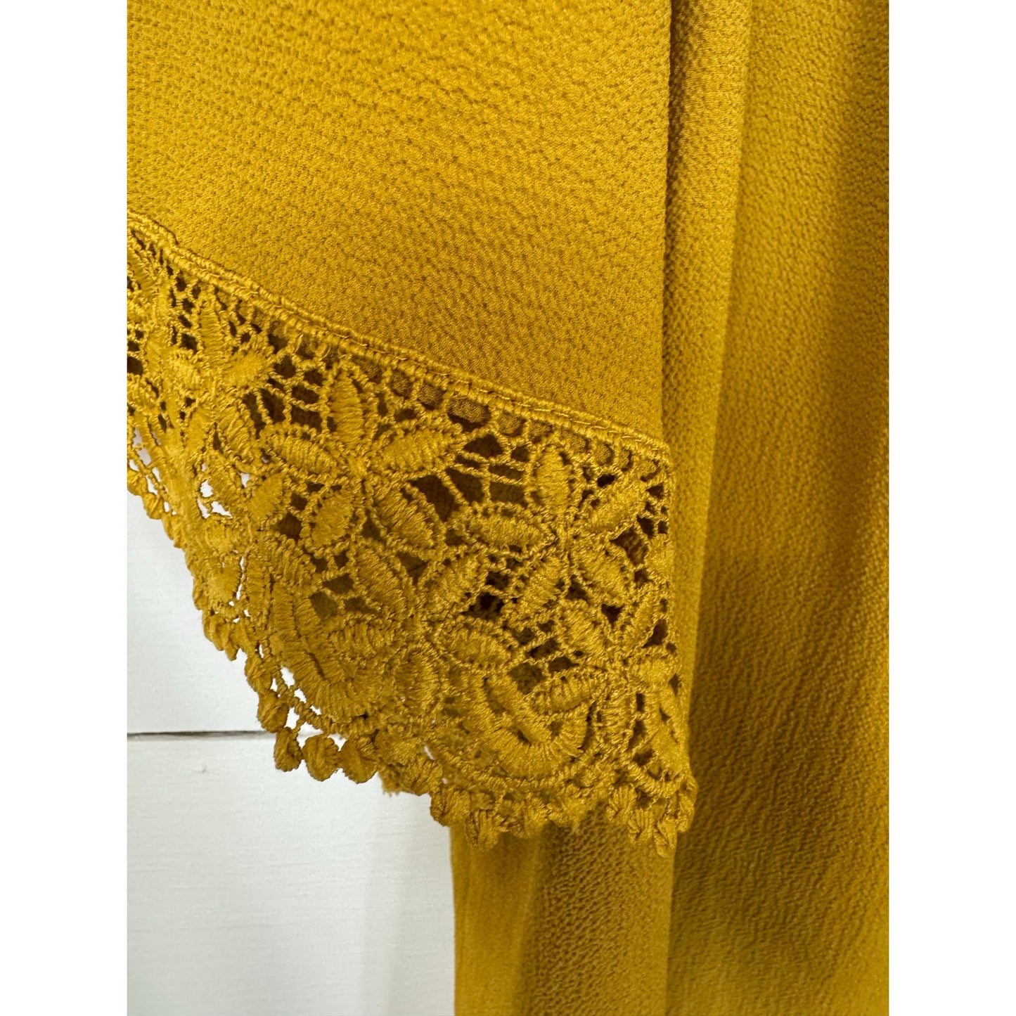 Cato Yellow Cold Shoulder Blouse Women's Size XL