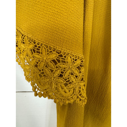 Cato Yellow Cold Shoulder Blouse Women's Size XL