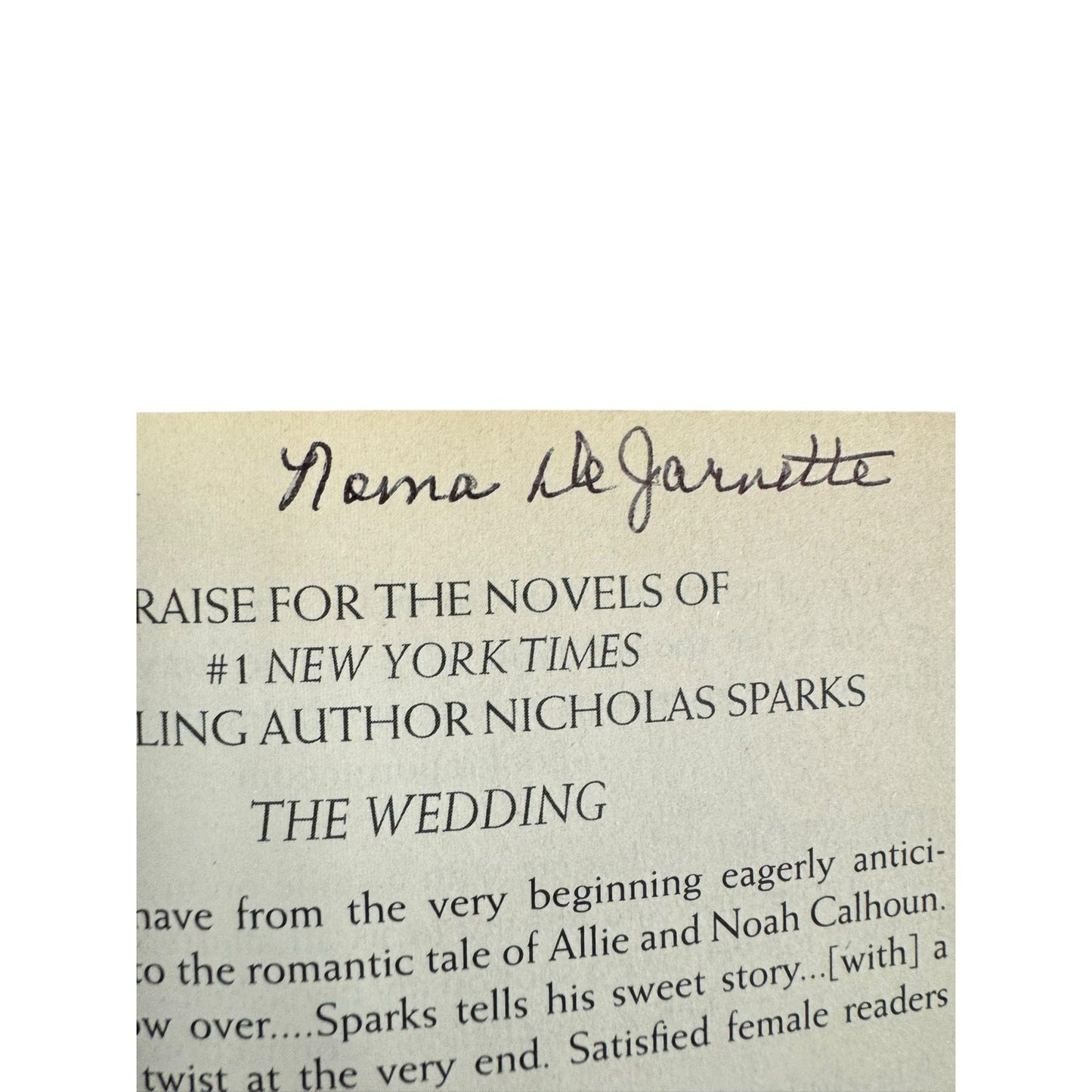 The Wedding by Nicholas Sparks (Paperback)