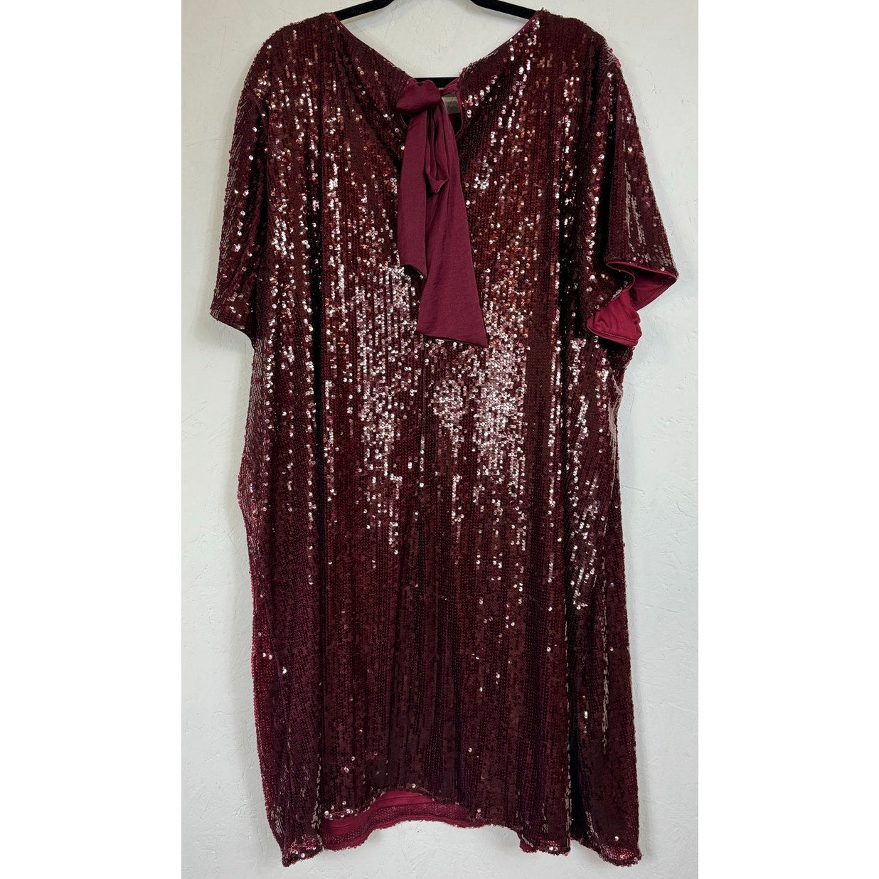 Nine West Red Short Sleeve Knee-length Dress Women's 4x