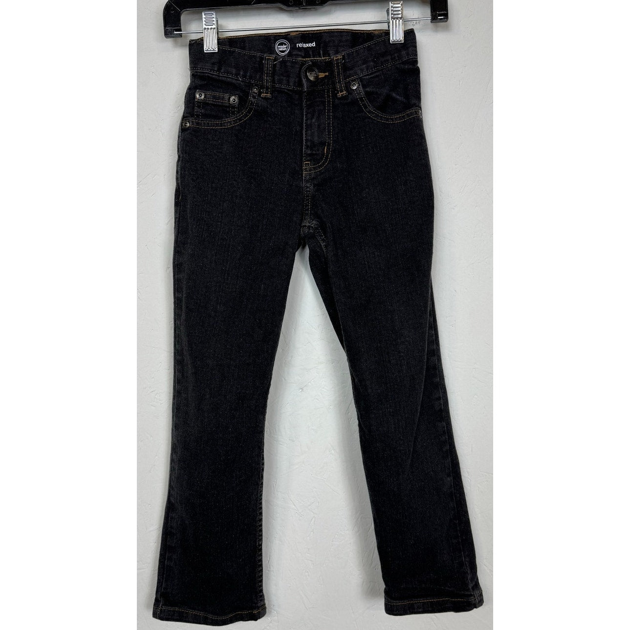 Wonder Nation Black Relaxed Jeans Boy's Size 8 Slim