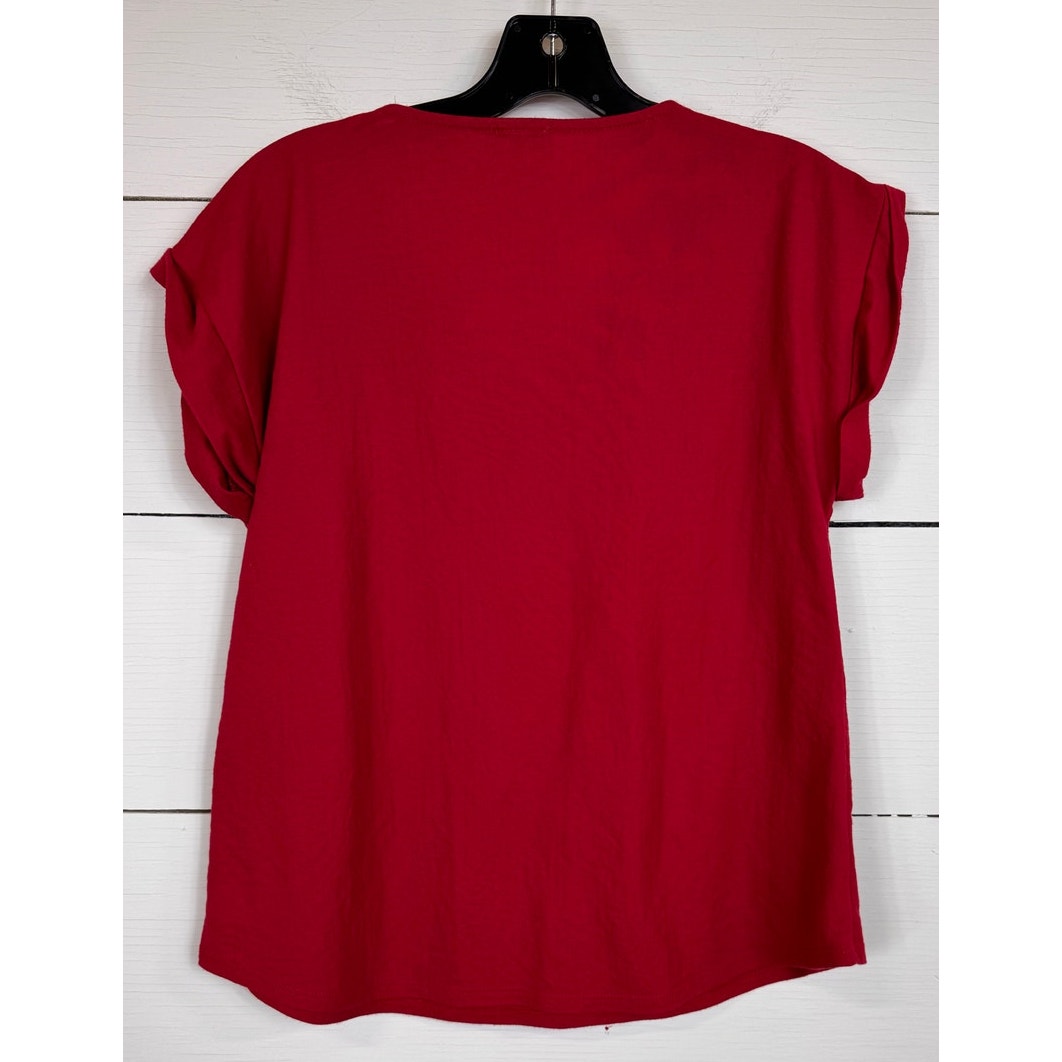 Gameday Gal Short Sleeve Blouse Women's Size Small