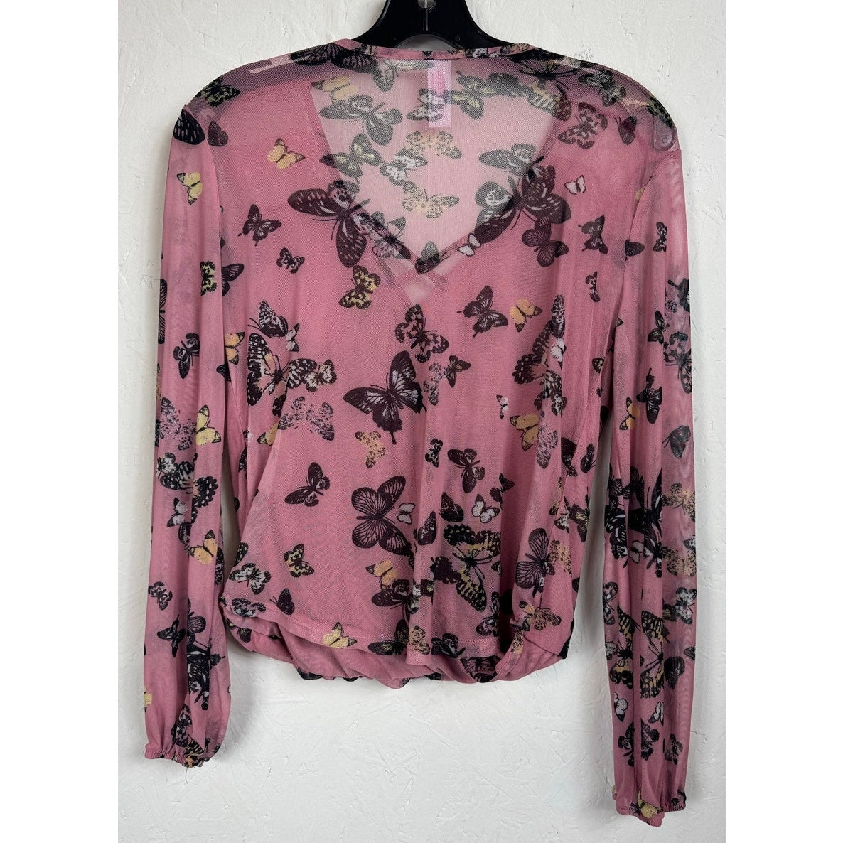 No Boundaries Pink Long Sleeve Blouse Women's Small