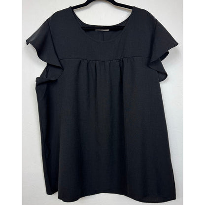 Haptics Black Blouse Women's 3x