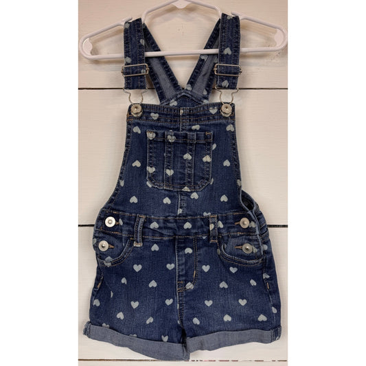 Wonder Nation Short Overalls Girl's Size 3t