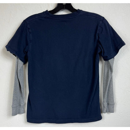 Gap Kids Blue & Gray Long Sleeve T-shirt Boy's Medium