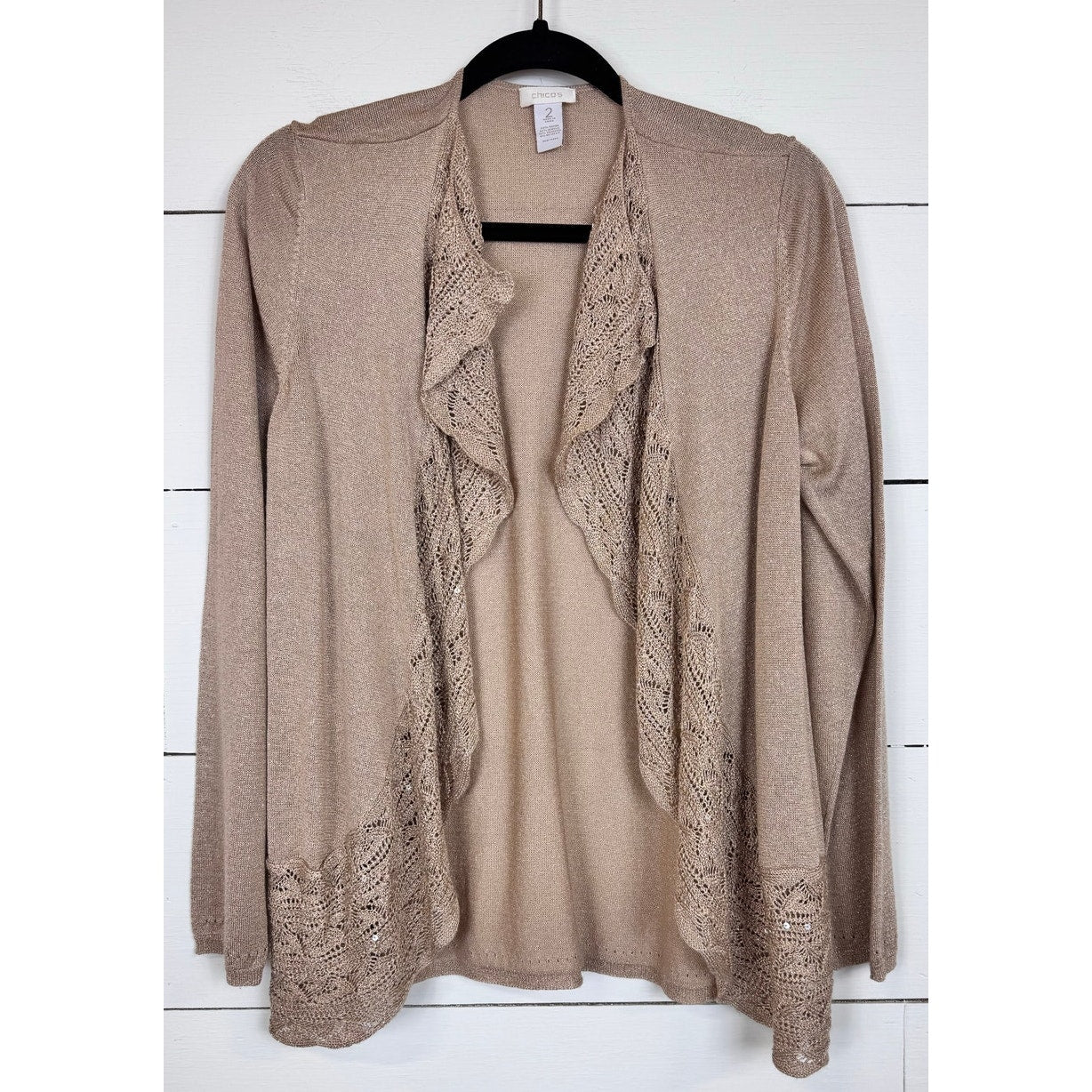 Chico's Long Sleeve Cardigan Women's Size 2