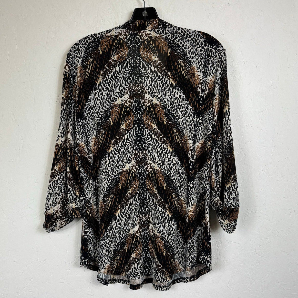 Cato Brown Long Sleeve Button Up Blouse Women's Medium